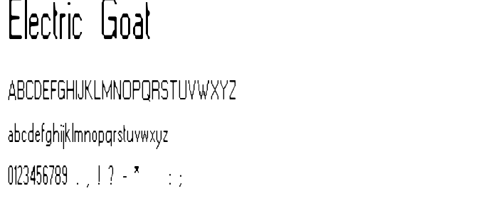 Electric Goat font
